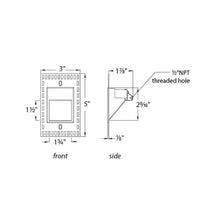 Load image into Gallery viewer, LEDme Vertical LED Trimless Step and Wall Light - line drawing.
