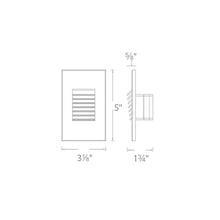 Load image into Gallery viewer, LEDme Vertical Louvered LED Step and Wall Light - line drawing.
