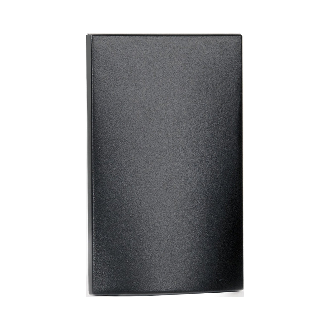 LEDme Vertical Scoop LED Step and Wall Light in Amber/Black.