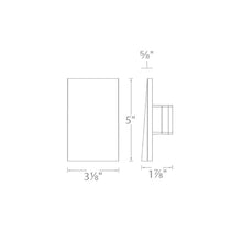 Load image into Gallery viewer, LEDme Vertical Scoop LED Step and Wall Light - line drawing.
