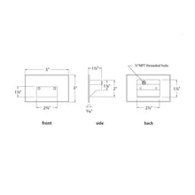 Load image into Gallery viewer, LEDme WL-LED101 LED Step and Wall Light - line drawing.
