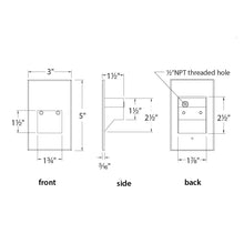 Load image into Gallery viewer, LEDme WL-LED201 LED Step and Wall Light - line drawing.
