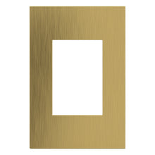 Load image into Gallery viewer, adorne® Cast Metals Wall Plate in Brushed Satin Brass (1-Gang-Plus).
