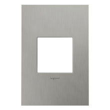 Load image into Gallery viewer, adorne® Cast Metals Wall Plate in Brushed Stainless Steel (1-Gang).
