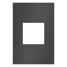 Load image into Gallery viewer, adorne® Cast Metals Wall Plate in Satin Black (1-Gang).
