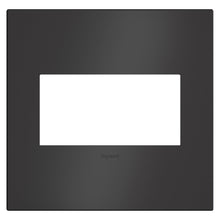 Load image into Gallery viewer, adorne® Cast Metals Wall Plate in Satin Black (2-Gang).
