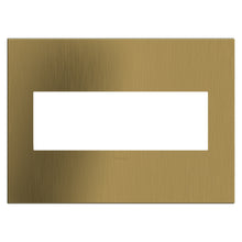 Load image into Gallery viewer, adorne® Cast Metals Wall Plate in Brushed Satin Brass (3-Gang).

