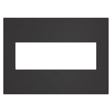 Load image into Gallery viewer, adorne® Cast Metals Wall Plate in Satin Black (3-Gang).
