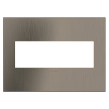 Load image into Gallery viewer, adorne® Cast Metals Wall Plate in Satin Nickel (3-Gang).
