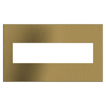 Load image into Gallery viewer, adorne® Cast Metals Wall Plate in Brushed Satin Brass (4-Gang).
