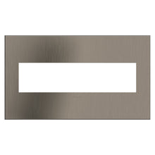 Load image into Gallery viewer, adorne® Cast Metals Wall Plate in Satin Nickel (4-Gang).
