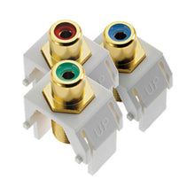 Load image into Gallery viewer, adorne® Component Video RCA to F Kit in White.

