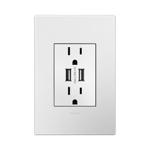 Load image into Gallery viewer, adorne® Dual USB Plus-Size Outlet Combo in Detail.
