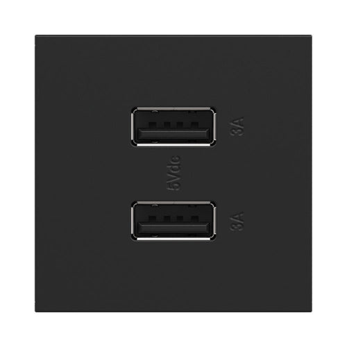 adorne® Full-Size, A/A USB Outlet.