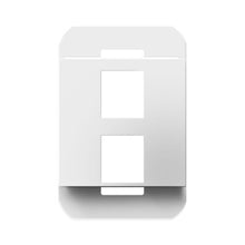 Load image into Gallery viewer, adorne® Keystone Frame in White (2-Port-Frame).
