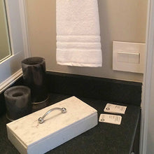 Load image into Gallery viewer, adorne® Paddle 20A Switch in bathroom.
