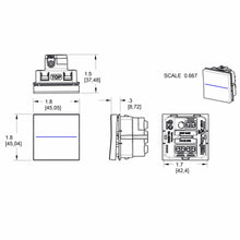 Load image into Gallery viewer, adorne® Paddle Switch - line drawing.
