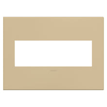Load image into Gallery viewer, adorne® Plastics Wall Plate in Gloss White on White (3-Gang).
