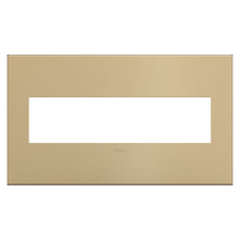 Load image into Gallery viewer, adorne® Plastics Wall Plate in Gloss White on White (4-Gang).
