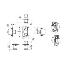 Load image into Gallery viewer, adorne® Pop-Out Outlet - line drawing.
