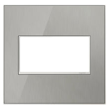 Load image into Gallery viewer, adorne® Real Materials Wall Plate in Brushed Stainless (2-Gang).
