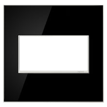 Load image into Gallery viewer, adorne® Real Materials Wall Plate in Mirror Black (2-Gang).
