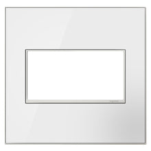 Load image into Gallery viewer, adorne® Real Materials Wall Plate in Mirror White/White (2-Gang).
