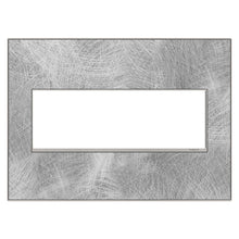 Load image into Gallery viewer, adorne® Real Materials Wall Plate in Spiraled Stainless (3-Gang).
