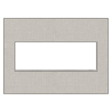 Load image into Gallery viewer, adorne® Real Materials Wall Plate in True Linen (3-Gang).
