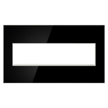 Load image into Gallery viewer, adorne® Real Materials Wall Plate in Mirror Black (4-Gang).
