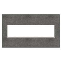 Load image into Gallery viewer, adorne® Real Materials Wall Plate in Slate Linen (4-Gang).
