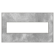 Load image into Gallery viewer, adorne® Real Materials Wall Plate in Spiraled Stainless (4-Gang).
