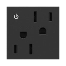 Load image into Gallery viewer, adorne® Tamper-Resistant Dual Controlled Outlet in Graphite (15A).

