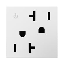 Load image into Gallery viewer, adorne® Tamper-Resistant Dual Controlled Outlet in White (20A).
