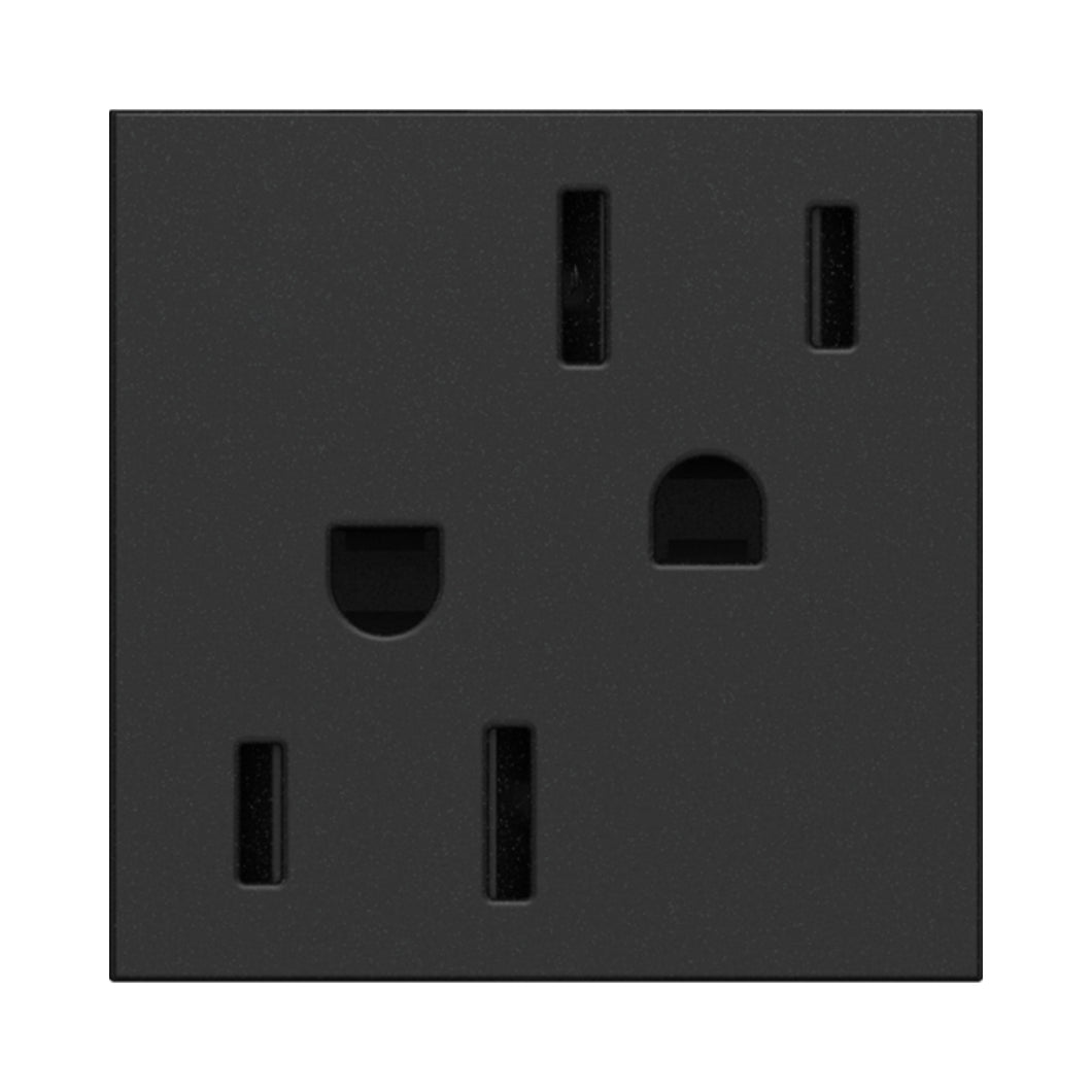 adorne® Tamper-Resistant Outlet in Graphite (15A).