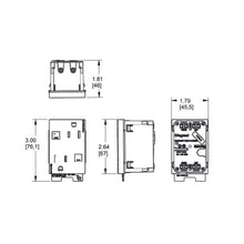 Load image into Gallery viewer, adorne® Tamper-Resistant PLUS GFCI - line drawing.
