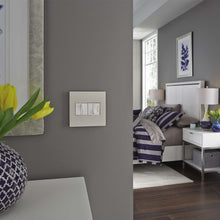 Load image into Gallery viewer, adorne® Whisper Tru-Universal Dimmer in bedroom.
