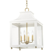 Load image into Gallery viewer, Leigh Pendant Light in Aged Brass / Soft Off White (Large).
