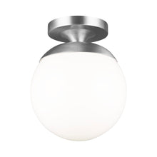 Load image into Gallery viewer, Leo Ceiling / Wall Light in Smooth White/Satin Aluminum.
