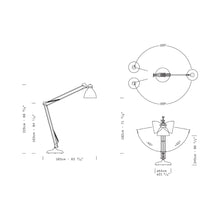 Load image into Gallery viewer, JJ Big LED Outdoor Floor Lamp - line drawing.
