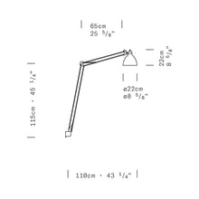 Load image into Gallery viewer, JJ LED Wall Light - line drawing.
