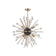 Load image into Gallery viewer, Liberty Chandelier in Aged Brass.

