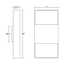 Load image into Gallery viewer, Light Frames™ Up/Down Outdoor LED Wall Light - line drawing.

