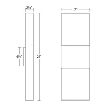 Load image into Gallery viewer, Light Frames™ Up/Down Outdoor LED Wall Light - line drawing.
