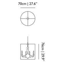Load image into Gallery viewer, Light Shade Shade Pendant Light - line drawing.
