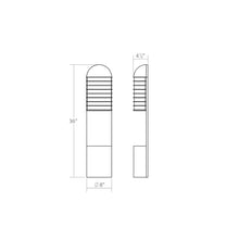Load image into Gallery viewer, Lighthouse™ Planter Outdoor LED Wall Light - line drawing.
