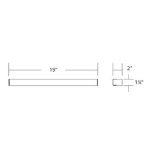 Load image into Gallery viewer, Lightstick LED Bath Vanity Light- line drawing.
