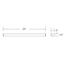 Load image into Gallery viewer, Lightstick LED Bath Vanity Light- line drawing.
