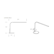 Load image into Gallery viewer, LIM360 LED Table Lamp - line drawing.
