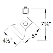 Load image into Gallery viewer, Line Voltage 730 Track Head - line drawing.
